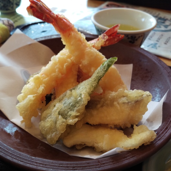 昼食の天ぷら
