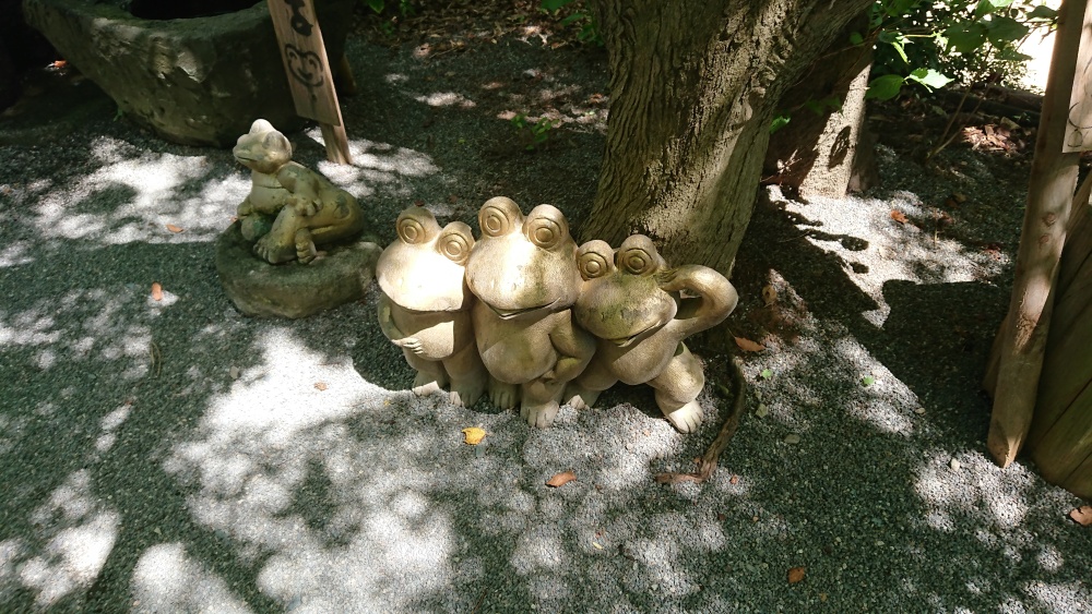 境内にはカエルが・・・