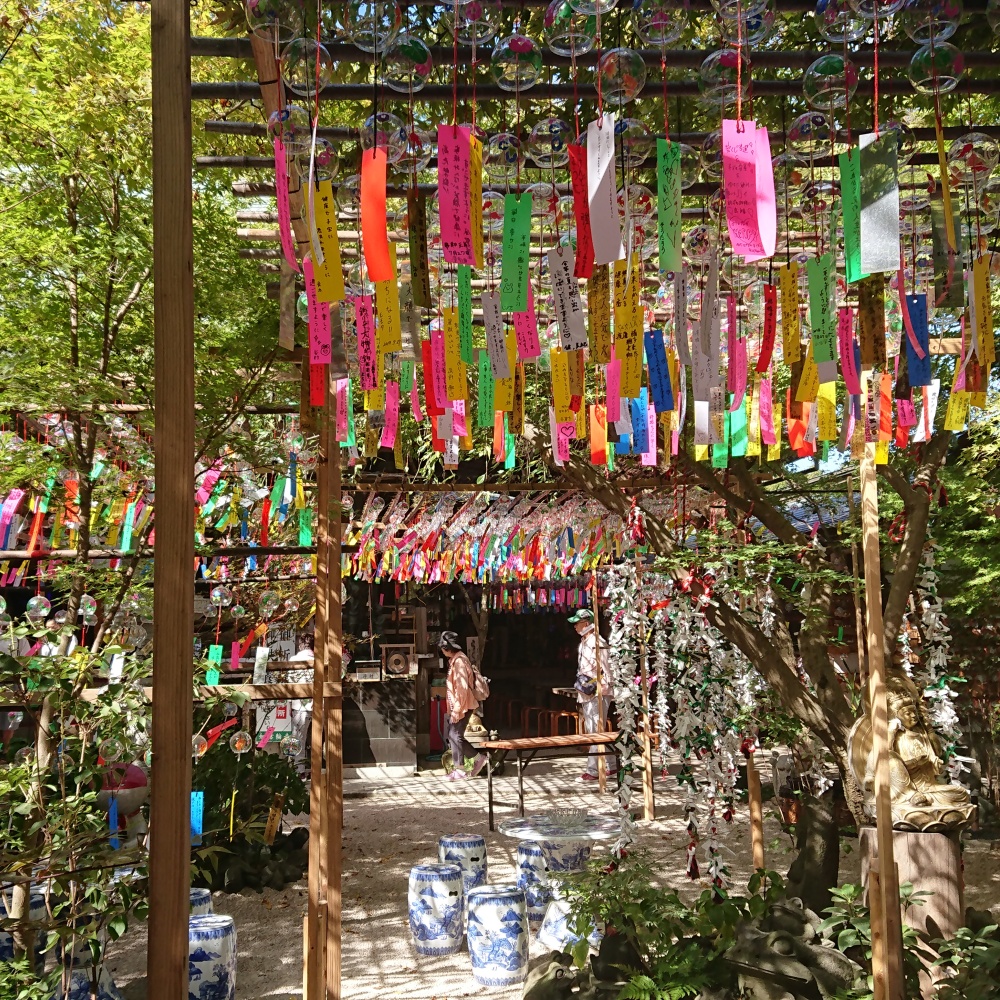 訪問先の一つ「かえる寺」にて
