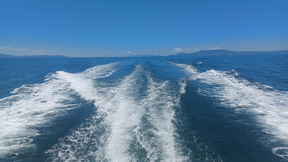 体験海域を後に 体験海域を後に