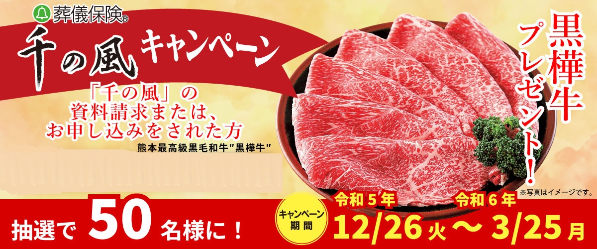 千の風キャンペーン 令和5年12月26日~令和6年3月25日、千の風キャンペーン